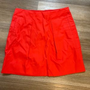 J Crew coral orange mini skirt